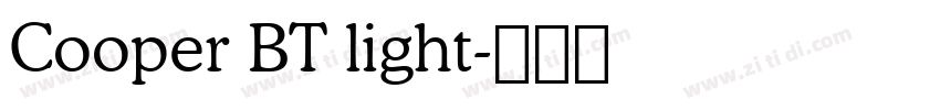 Cooper BT light字体转换